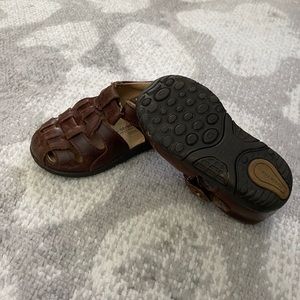 Boys Toddler Brown Leather Sandals